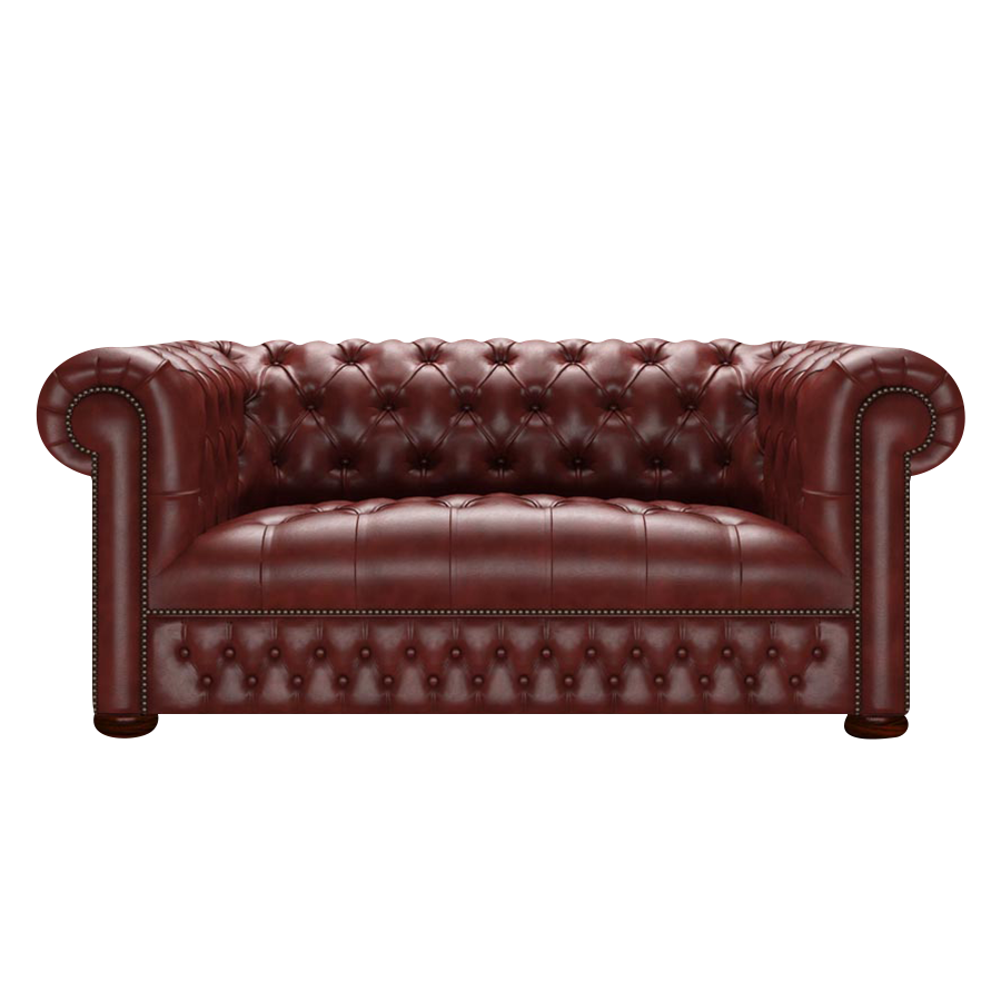 Linwood 2 Sits Chesterfield Soffa Old English Chestnut