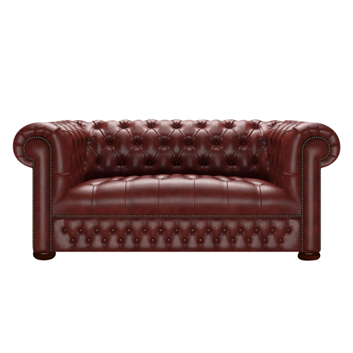 Linwood 2 Sits Chesterfield Soffa Old English Chestnut