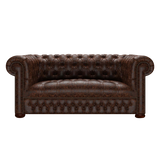 Linwood 2 Sits Chesterfield Soffa Tudor Mahogany