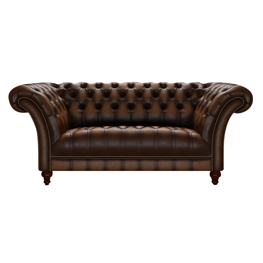 Montgomery 2 Sits Chesterfield Soffa Antique Autumn Tan