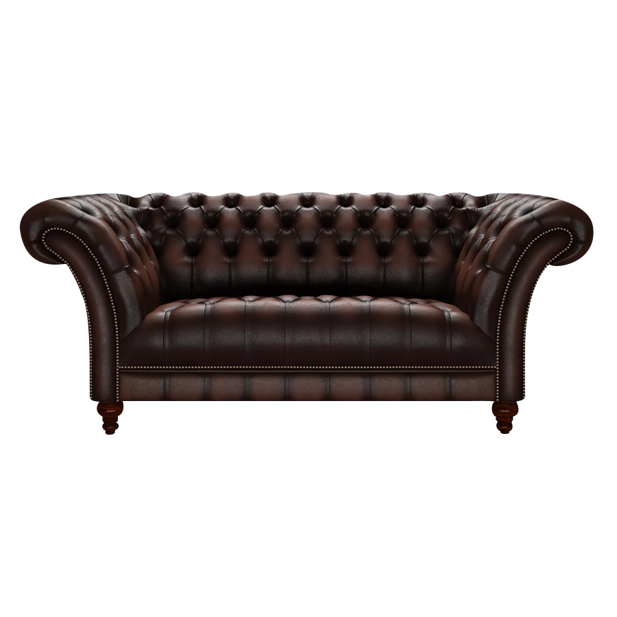 Montgomery 2 Sits Chesterfield Soffa Antique Brown
