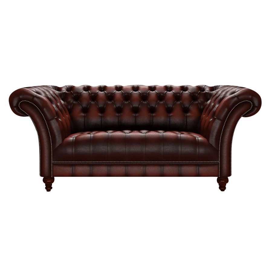 Montgomery 2 Sits Chesterfield Soffa Antique Chestnut