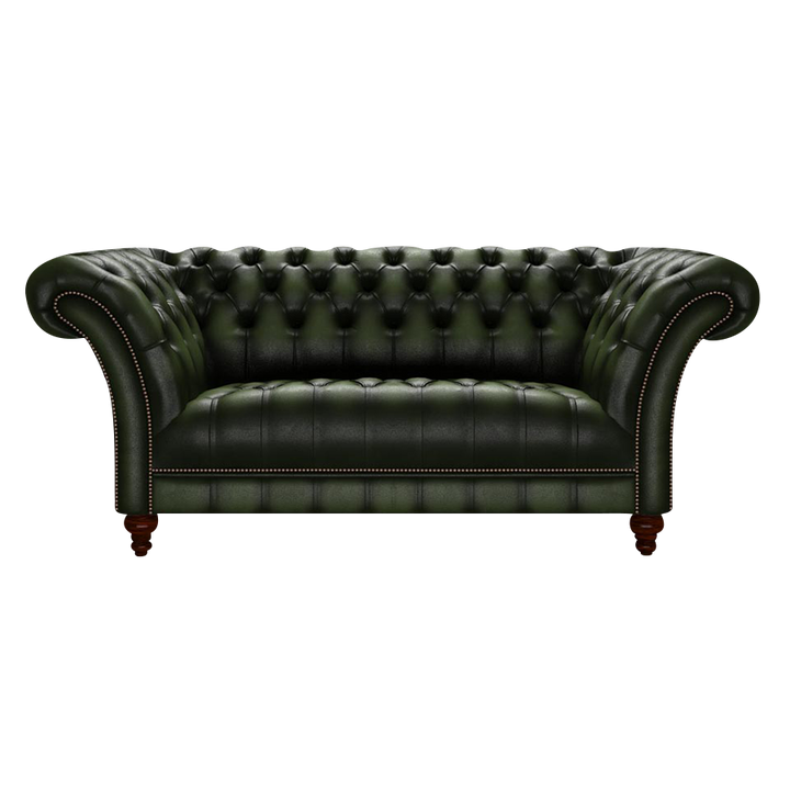 Montgomery 2 Sits Chesterfield Soffa Antique Green