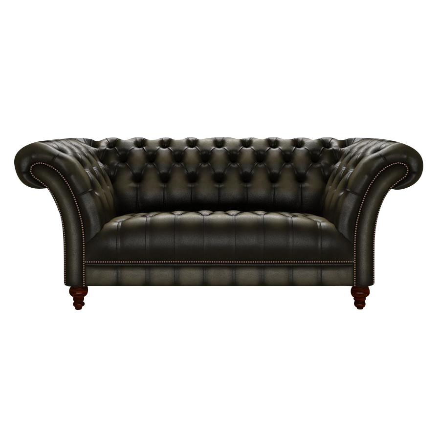 Montgomery 2 Sits Chesterfield Soffa Antique Olive