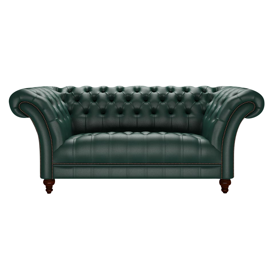 Montgomery 2 Sits Chesterfield Soffa Birch Forest Green