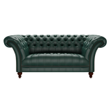 Montgomery 2 Sits Chesterfield Soffa Birch Forest Green