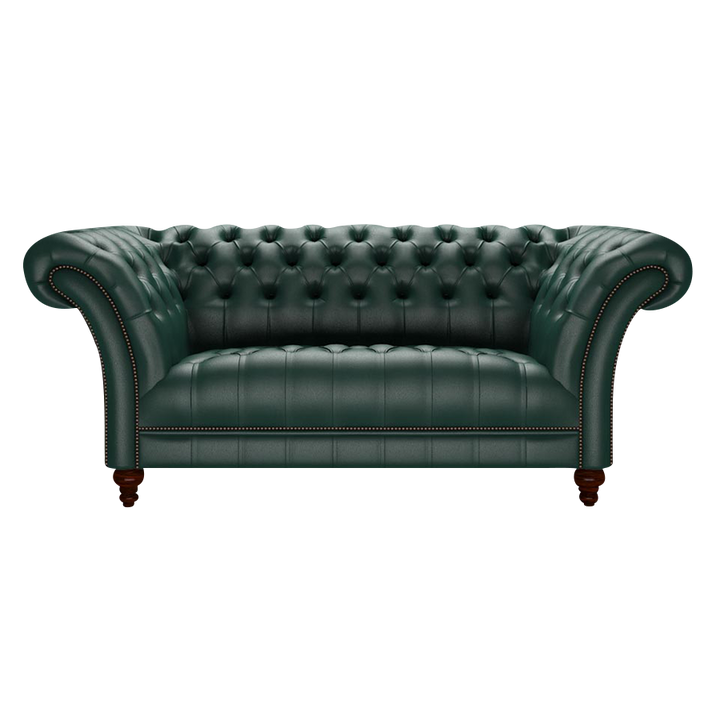 Montgomery 2 Sits Chesterfield Soffa Birch Forest Green