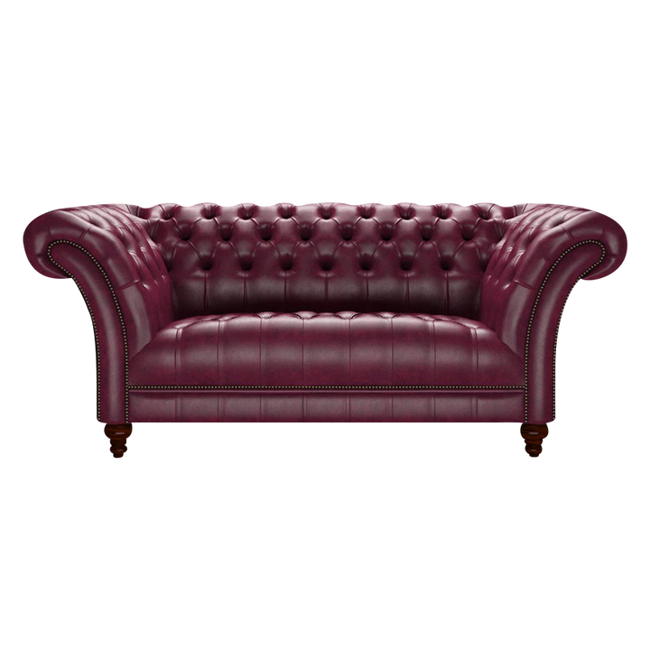 Montgomery 2 Sits Chesterfield Soffa Old English Burgundy