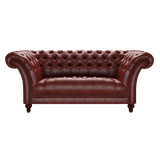 Montgomery 2 Sits Chesterfield Soffa Old English Chestnut