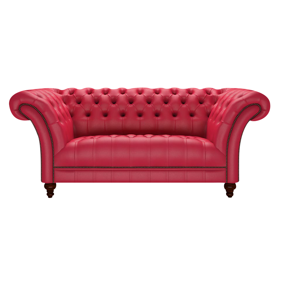 Montgomery 2 Sits Chesterfield Soffa Shelly Flame Red