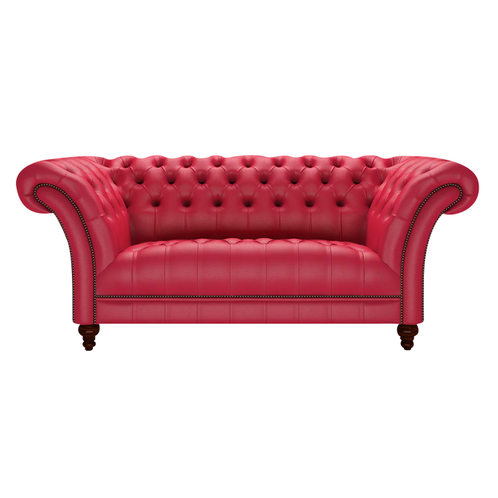 Montgomery 2 Sits Chesterfield Soffa Shelly Flame Red