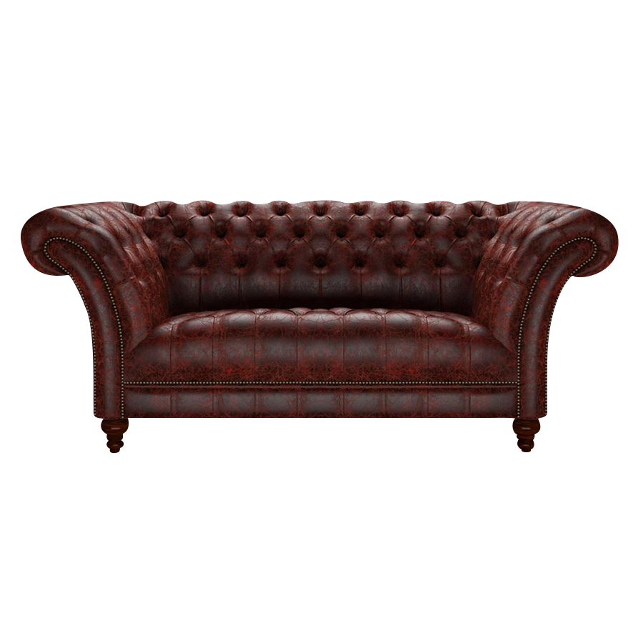 Montgomery 2 Sits Chesterfield Soffa Tudor Oxblood