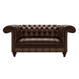 Nelson 2 Sits Chesterfield Soffa Antique Autumn Tan