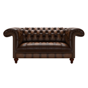 Nelson 2 Sits Chesterfield Soffa Antique Autumn Tan