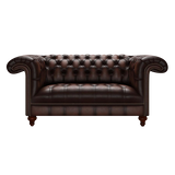 Nelson 2 Sits Chesterfield Soffa Antique Brown