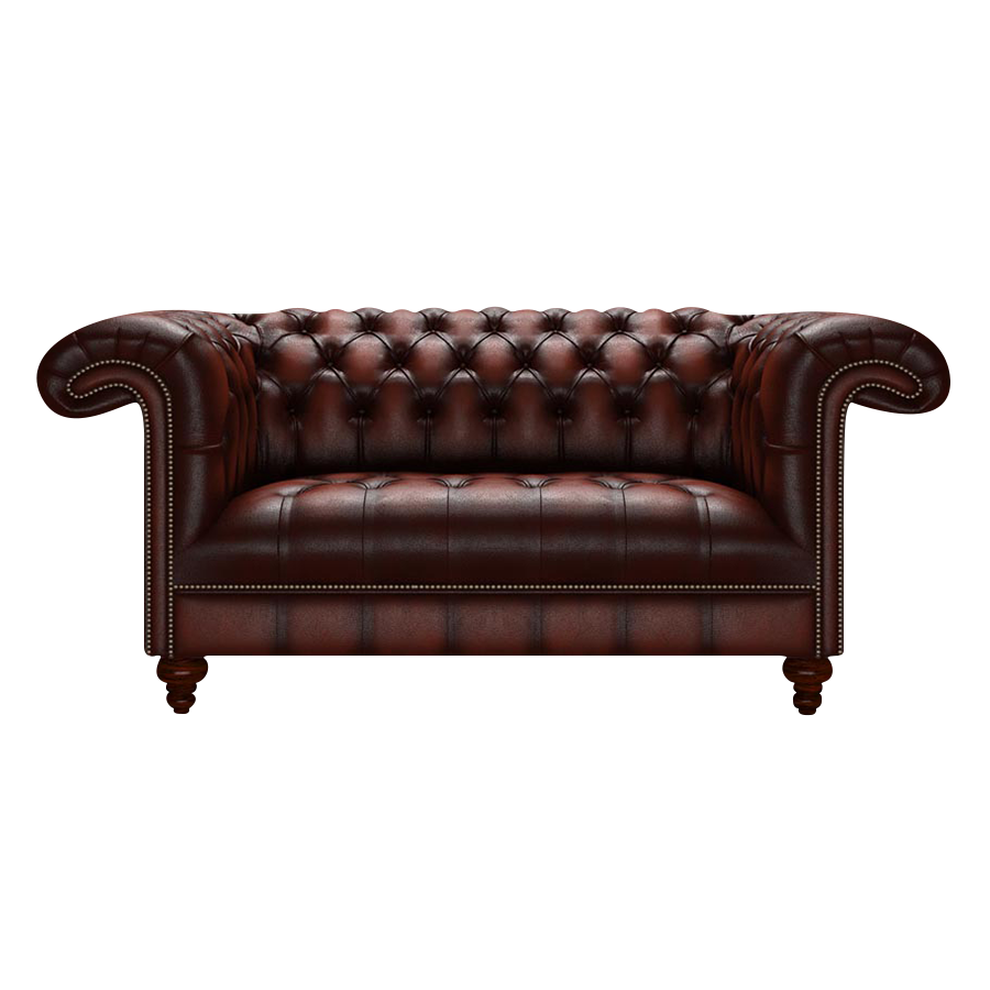 Nelson 2 Sits Chesterfield Soffa Antique Chestnut
