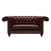Nelson 2 Sits Chesterfield Soffa Antique Chestnut