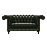 Nelson 2 Sits Chesterfield Soffa Antique Green