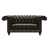 Nelson 2 Sits Chesterfield Soffa Antique Olive