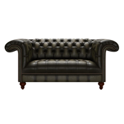 Nelson 2 Sits Chesterfield Soffa Antique Olive