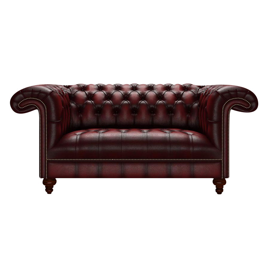 Nelson 2 Sits Chesterfield Soffa Antique Red