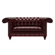 Nelson 2 Sits Chesterfield Soffa Antique Red