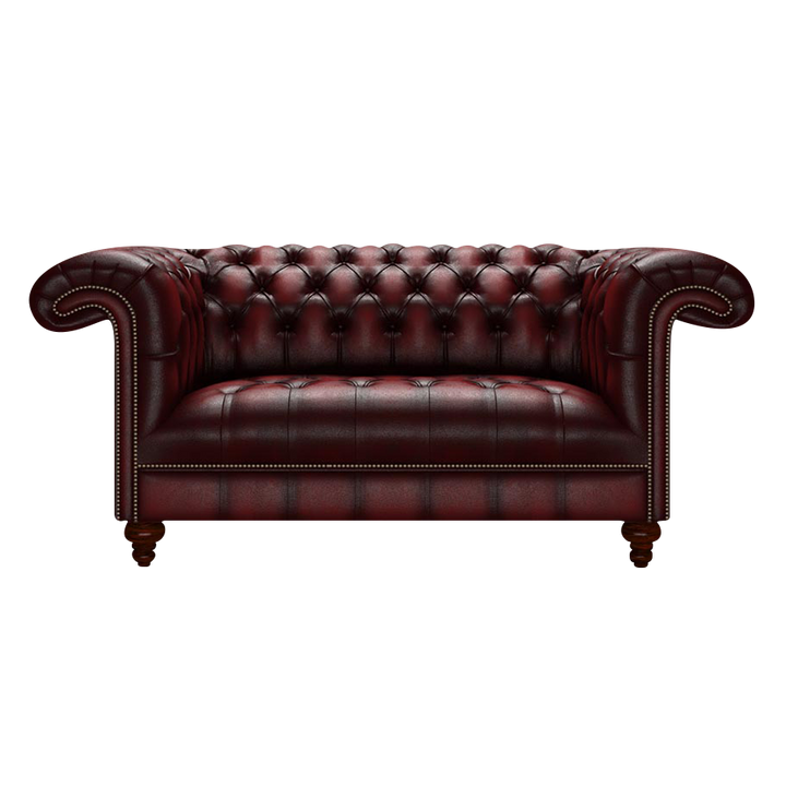 Nelson 2 Sits Chesterfield Soffa Antique Red