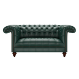 Nelson 2 Sits Chesterfield Soffa Birch Forest Green