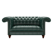 Nelson 2 Sits Chesterfield Soffa Birch Forest Green