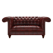 Nelson 2 Sits Chesterfield Soffa Etna Red