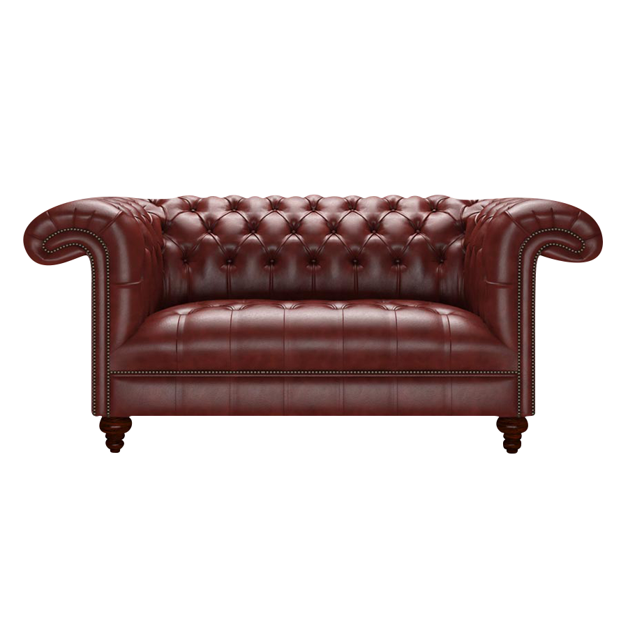 Nelson 2 Sits Chesterfield Soffa Old English Chestnut
