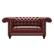 Nelson 2 Sits Chesterfield Soffa Old English Chestnut
