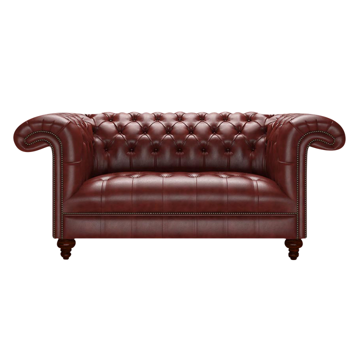 Nelson 2 Sits Chesterfield Soffa Old English Chestnut