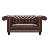 Nelson 2 Sits Chesterfield Soffa Old English Dark Brown