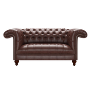 Nelson 2 Sits Chesterfield Soffa Old English Dark Brown