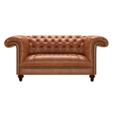 Nelson 2 Sits Chesterfield Soffa Old English Saddle