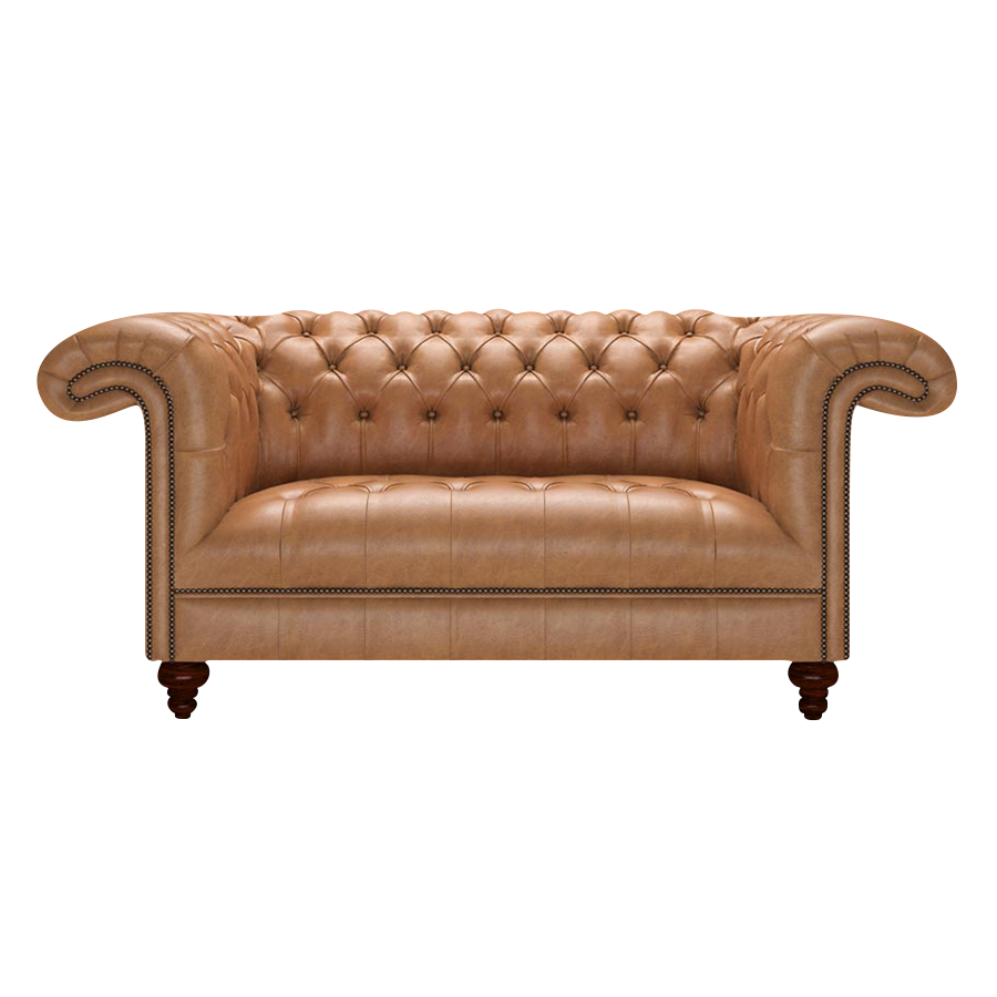 Nelson 2 Sits Chesterfield Soffa Old English Tan