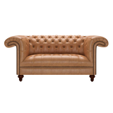 Nelson 2 Sits Chesterfield Soffa Old English Tan
