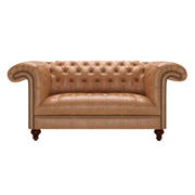 Nelson 2 Sits Chesterfield Soffa Old English Tan