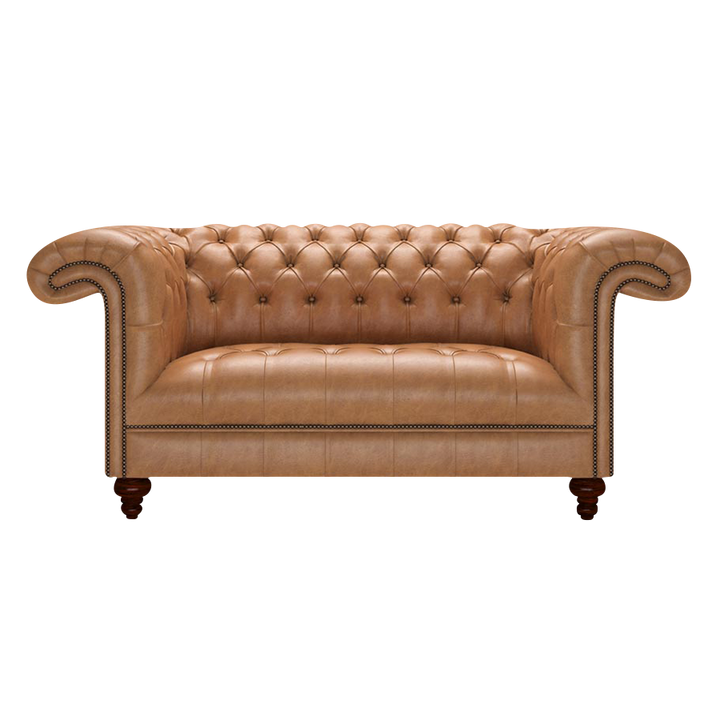 Nelson 2 Sits Chesterfield Soffa Old English Tan