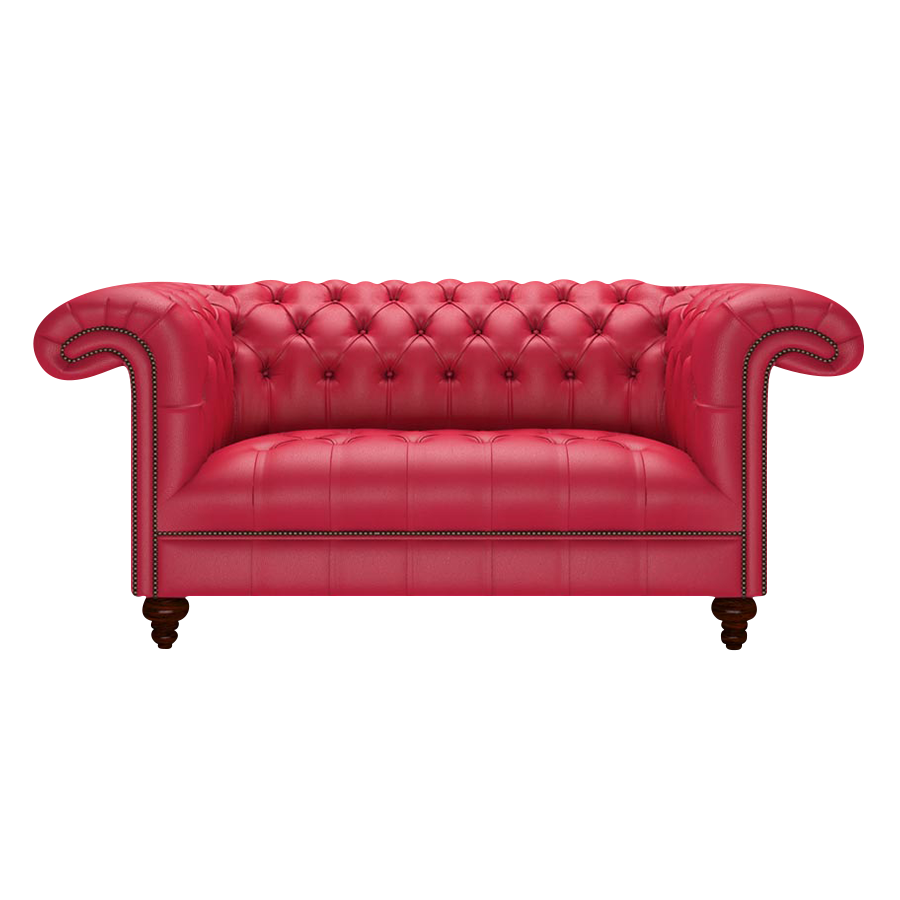 Nelson 2 Sits Chesterfield Soffa Shelly Flame Red