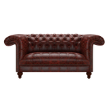 Nelson 2 Sits Chesterfield Soffa Tudor Oxblood
