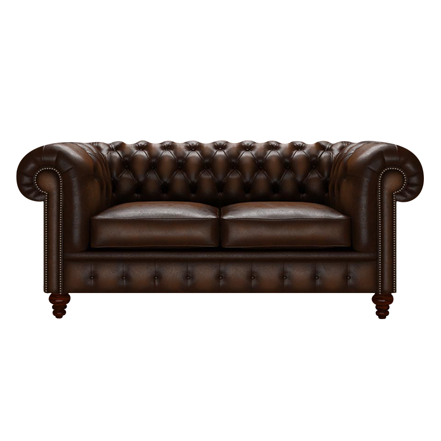 Raleigh 2 Sits Chesterfield Soffa Antique Autumn Tan