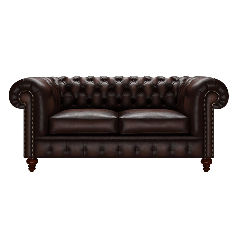 Raleigh 2 Sits Chesterfield Soffa Antique Brown