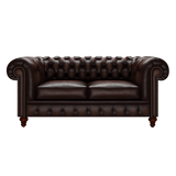 Raleigh 2 Sits Chesterfield Soffa Antique Brown