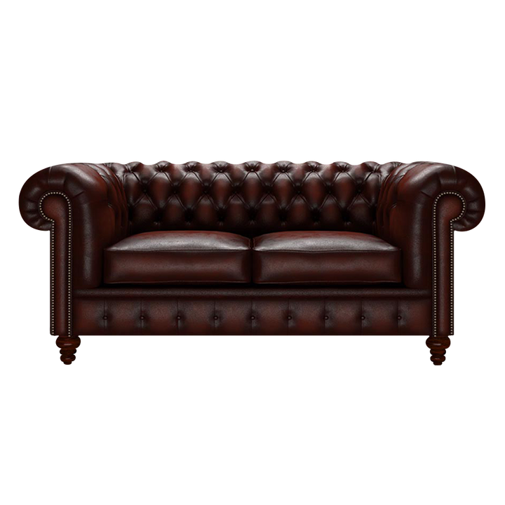 Raleigh 2 Sits Chesterfield Soffa Antique Chestnut