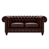 Raleigh 2 Sits Chesterfield Soffa Antique Chestnut