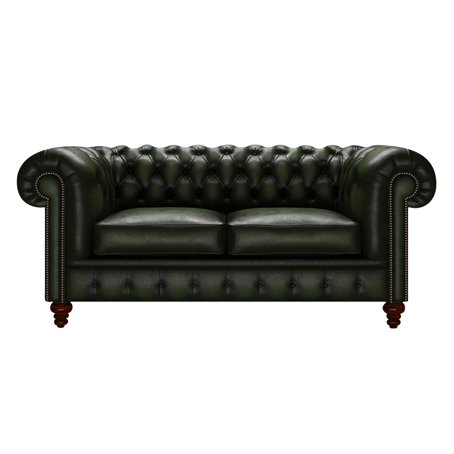 Raleigh 2 Sits Chesterfield Soffa Antique Green