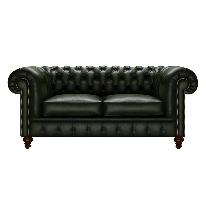 Raleigh 2 Sits Chesterfield Soffa Antique Green