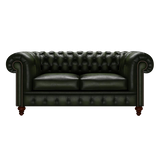 Raleigh 2 Sits Chesterfield Soffa Antique Green